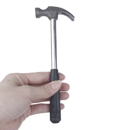 Miniature Household Ramshorn Hammer; High Carbon Steel Forging; Powerful Tool with Non-Slip Rubberized Handle.